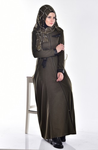 Khaki Abaya 2485-04