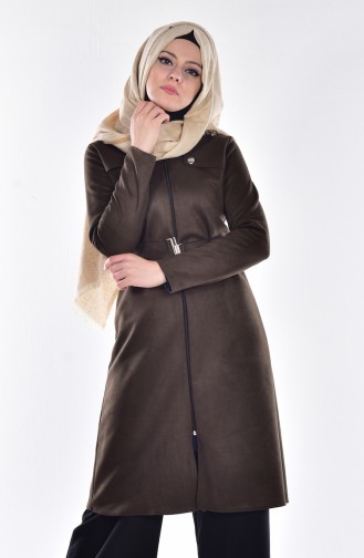 Fermuarlı Süet Kap 8102-03 Haki
