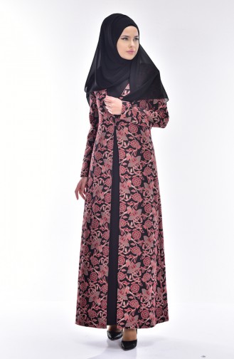 Jakarlı Kaftan Takım 7140-03 Kiremit