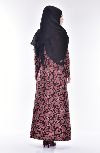 Jakarlı Kaftan Takım 7140-03 Kiremit