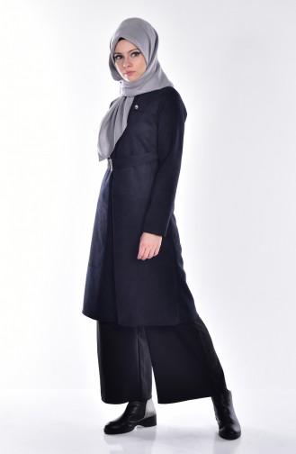 Fermuarlı Süet Kap 8102-05 Lacivert