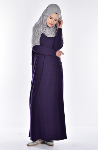 Purple Hijab Dress 18151-03
