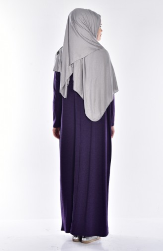 Purple Hijab Dress 18151-03