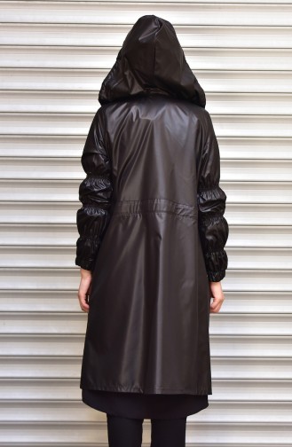 معطف واق من المطر أسود 1450-01