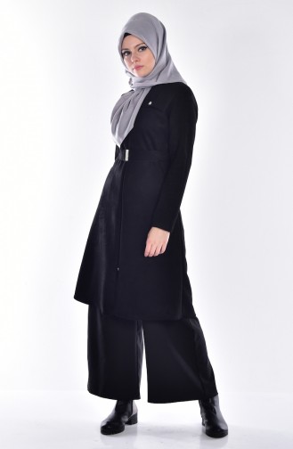 Fermuarlı Süet Kap 8102-04 Siyah