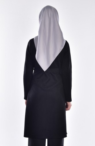 Fermuarlı Süet Kap 8102-04 Siyah