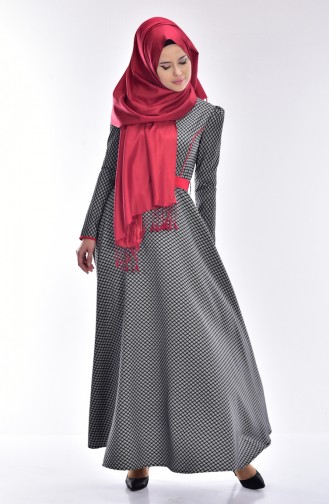 Black Hijab Dress 7139A-01
