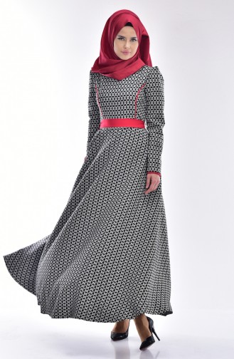 Black Hijab Dress 7139F-01