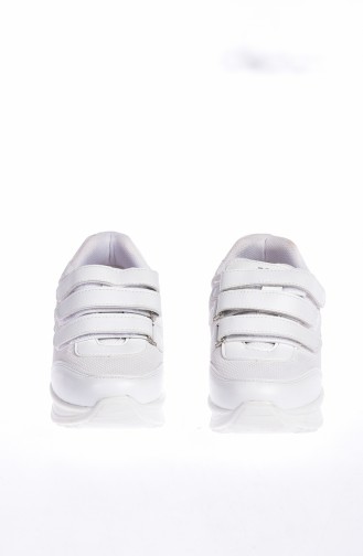 Cırtlı Çocuk Spor Ayakkabı 50136-02 Beyaz
