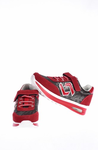 Elastic Kid`s Sports Shoes 50137-01 Claret Red 50137-01