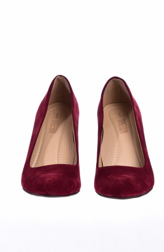High-Heel Shoes 50143-08 Claret Red Suede 50143-08