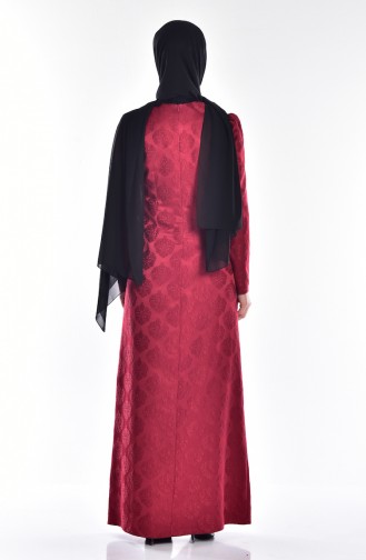 TUBANUR Jacquard Dress 2842-10 Claret red 2842-10