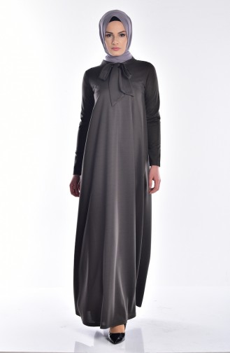 Khaki Hijab Dress 2110-05