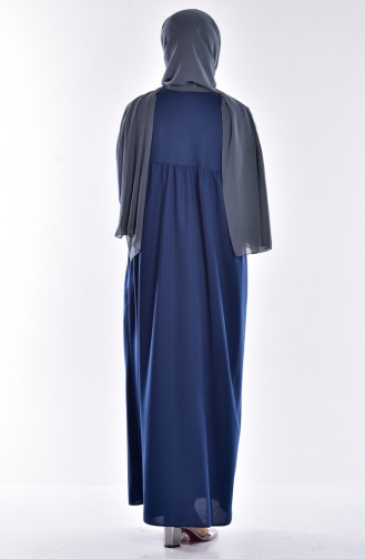 Indigo Hijab Dress 6122-03