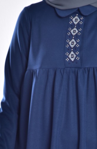 Indigo Hijab Dress 6122-03