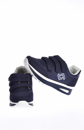 Velcro Kid`s Sports Shoes 50136-03 Navy Blue 50136-03