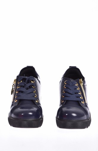 Laced Kid`s Shoes 50139-02 Navy Blue 50139-02