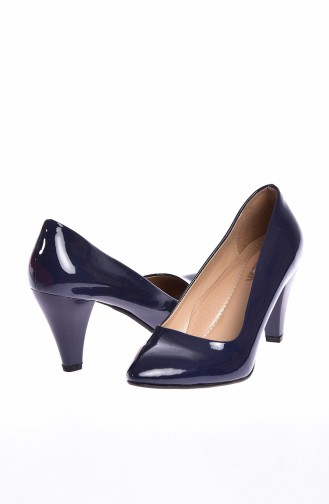 High-Heel Shoes 50143-04 Navy Blue Rugan 50143-04