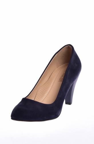 High-Heel Shoes 50143-05 Suede Navy Blue 50143-05