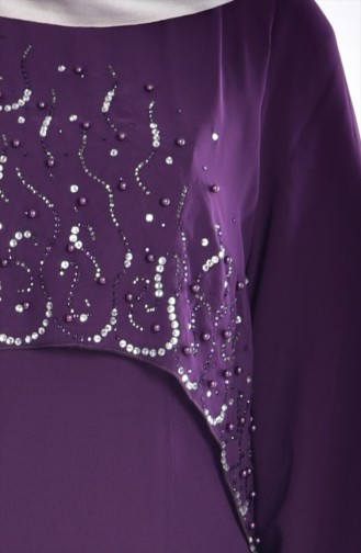 Purple Hijab Evening Dress 52625-05