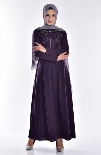 Purple Hijab Dress 5071-06