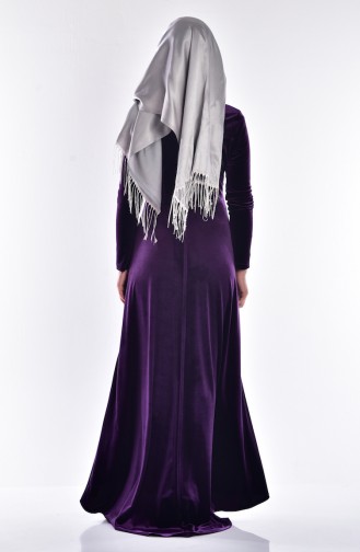 Lila Hijab Kleider 5001-04