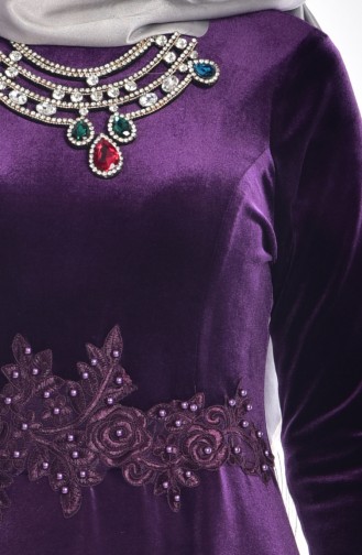 Purple Hijab Dress 5001-04