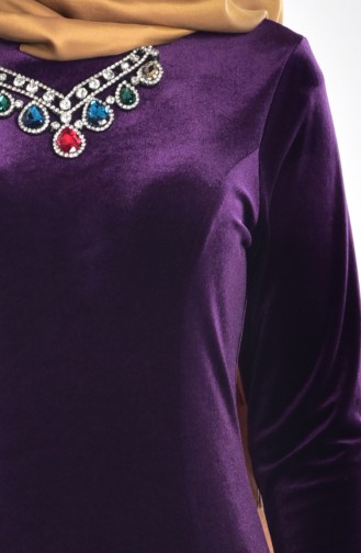 Purple Hijab Dress 5002-05