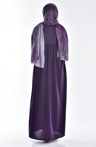 Purple Hijab Dress 6122-04