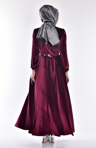 Robe Velours Detaillé de Pierre 81470-03 Plum 81470-03