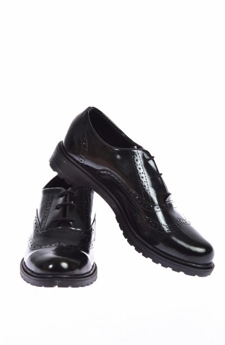 Laced Women`s Shoes 50106-01 Rugan Black 50106-01