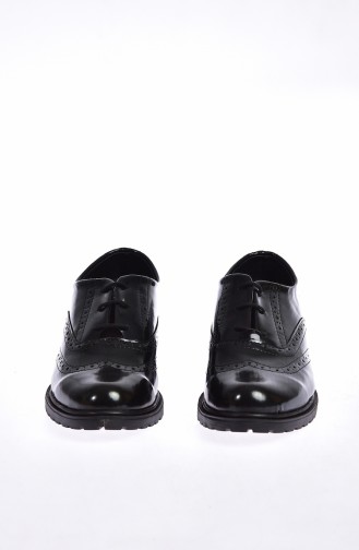 Laced Women`s Shoes 50106-01 Rugan Black 50106-01