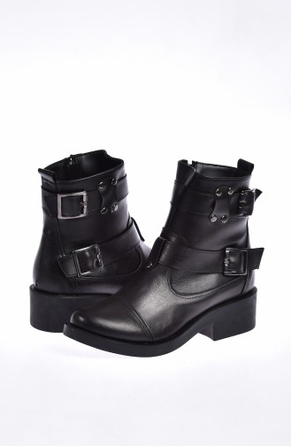 Buckled Women`s Boots 50109-01 Black 50109-01