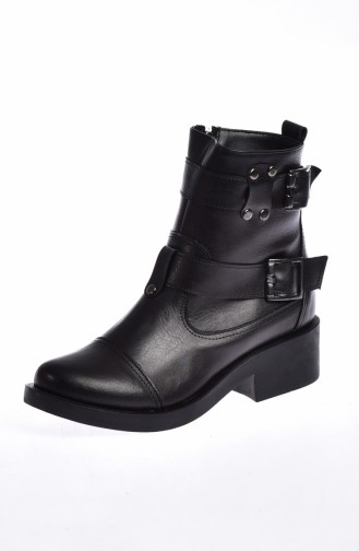 Buckled Women`s Boots 50109-01 Black 50109-01