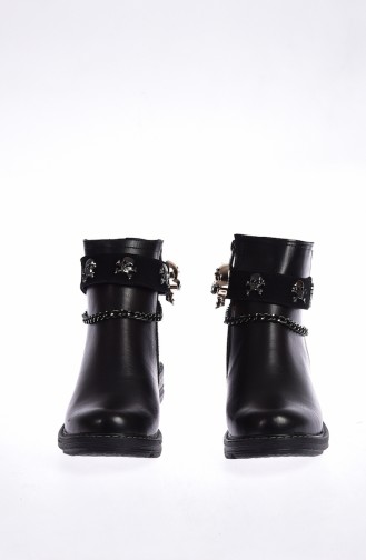 Women`s Boots with Chains 50111-01 Black 50111-01