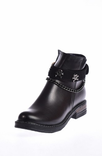 Women`s Boots with Chains 50111-01 Black 50111-01