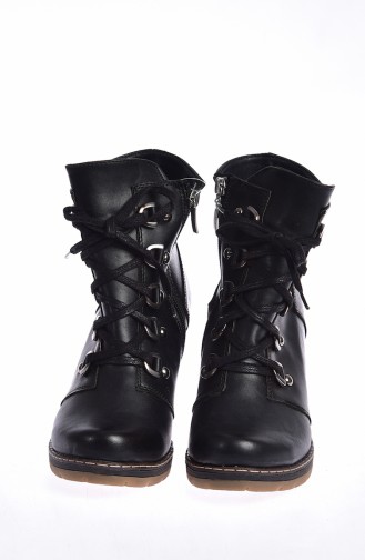 Laced Wedgie Boots 50120-01 Black 50120-01