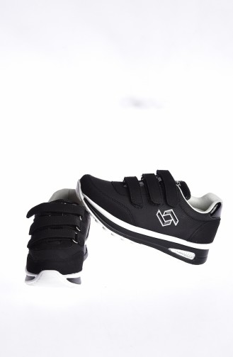 Cırtlı Çocuk Spor Ayakkabı 50136-01 Siyah