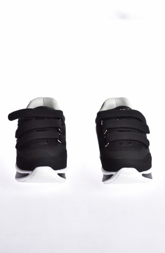Cırtlı Çocuk Spor Ayakkabı 50136-01 Siyah