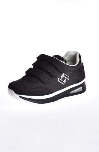 Velcro Kid`s Sports Shoes 50136-01 Black 50136-01