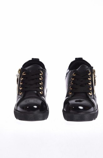 Laced Kid`s Shoes 50139-01 Black 50139-01