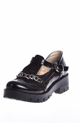 Kid`s Shoes with Chains 50141-01 Black Rugan 50141-01