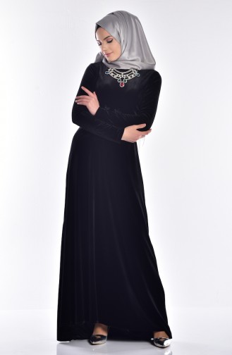 Black Hijab Dress 5001-05