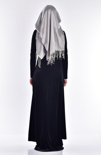 Black Hijab Dress 5001-05