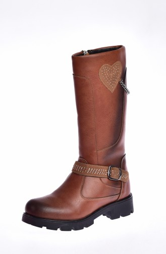 Kid`s Boots with Hearts 50129-01 Tobacco 50129-01