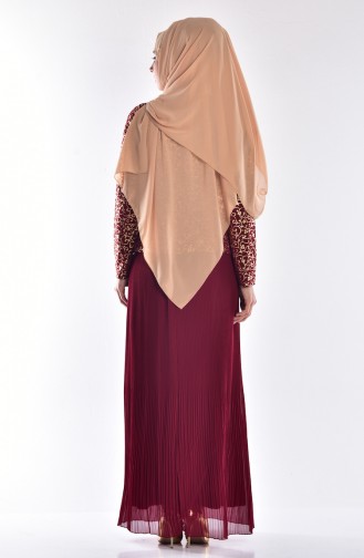 Robe de Soirée Jacquard 6331A-07 Bordeaux 6331A-07