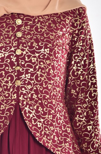 Robe de Soirée Jacquard 6331A-07 Bordeaux 6331A-07