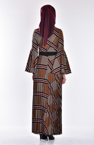 Mustard Hijab Dress 33166-01