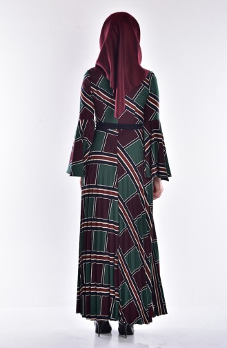 Green Hijab Dress 33166-02