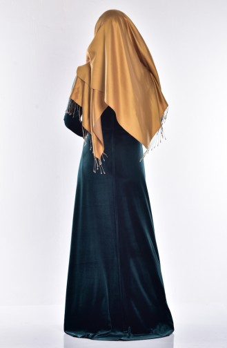 Emerald Green Hijab Dress 5001-03
